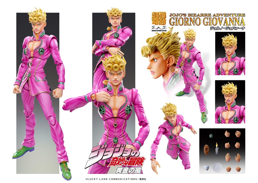 JoJo's Bizarre Adventure Part 5: Golden Wind Action Figure Chozokado Giorno Giovanna (3rd-run) 15 cm