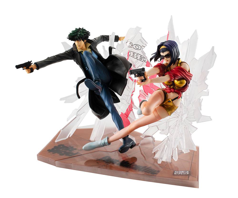 Cowboy Bebop PVC Statues 1/8 Spike Spiegel &amp; Faye Valentine 1st GIG 20 cm